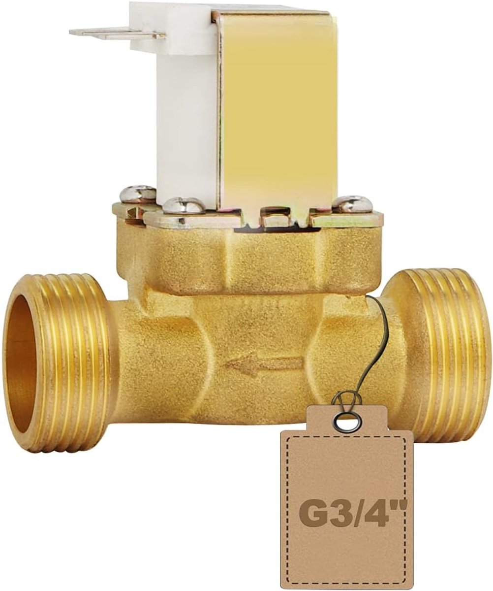 Waterinlaatventiel 2 weg - G3/4 inch messing - normaal gesloten - betrouwbare waterdistributie - ShopVlot