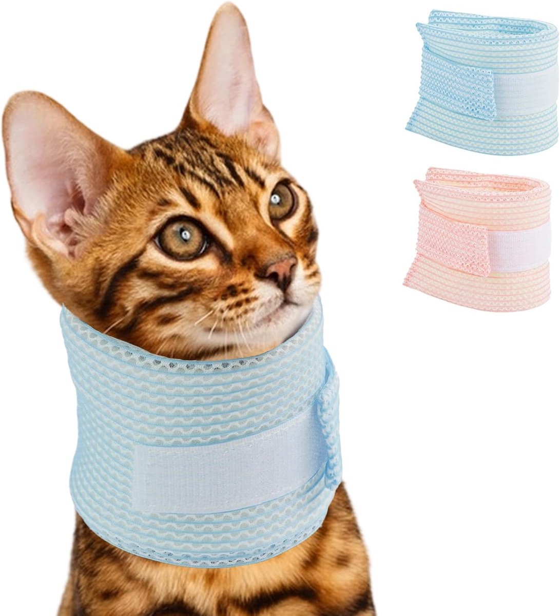 Anti-kras halsband, 2 stuks zachte nekbeschermer voor katten - ShopVlot