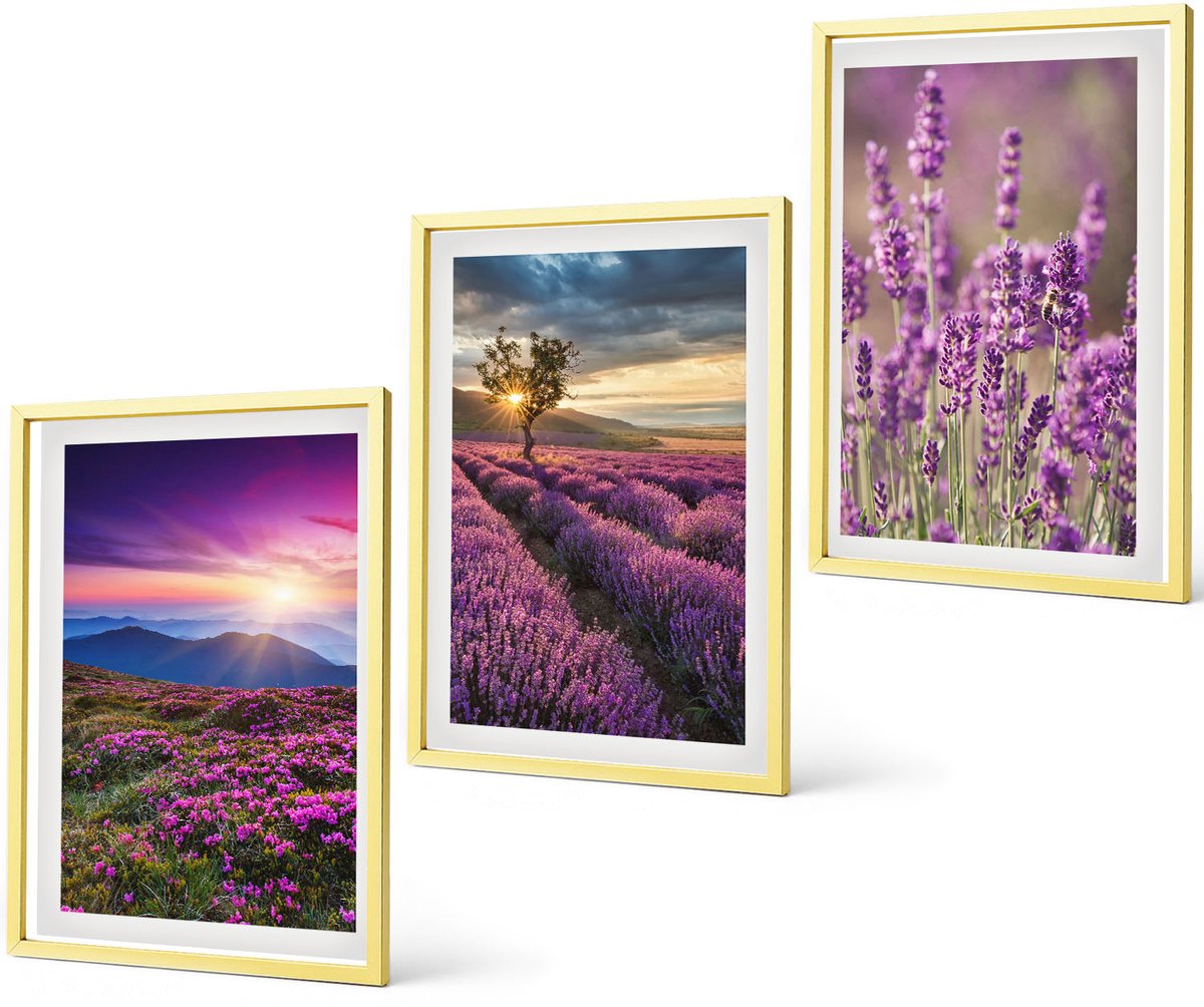 Coloray 3-Delige Schilderij Set - Illustraties Van Stedelijke Architectuur In Minimalistische Stijl - 40 x 60 cm - Decoratieve Muurdecoratie - Slaapkamer - Decoratieve Schilderijen