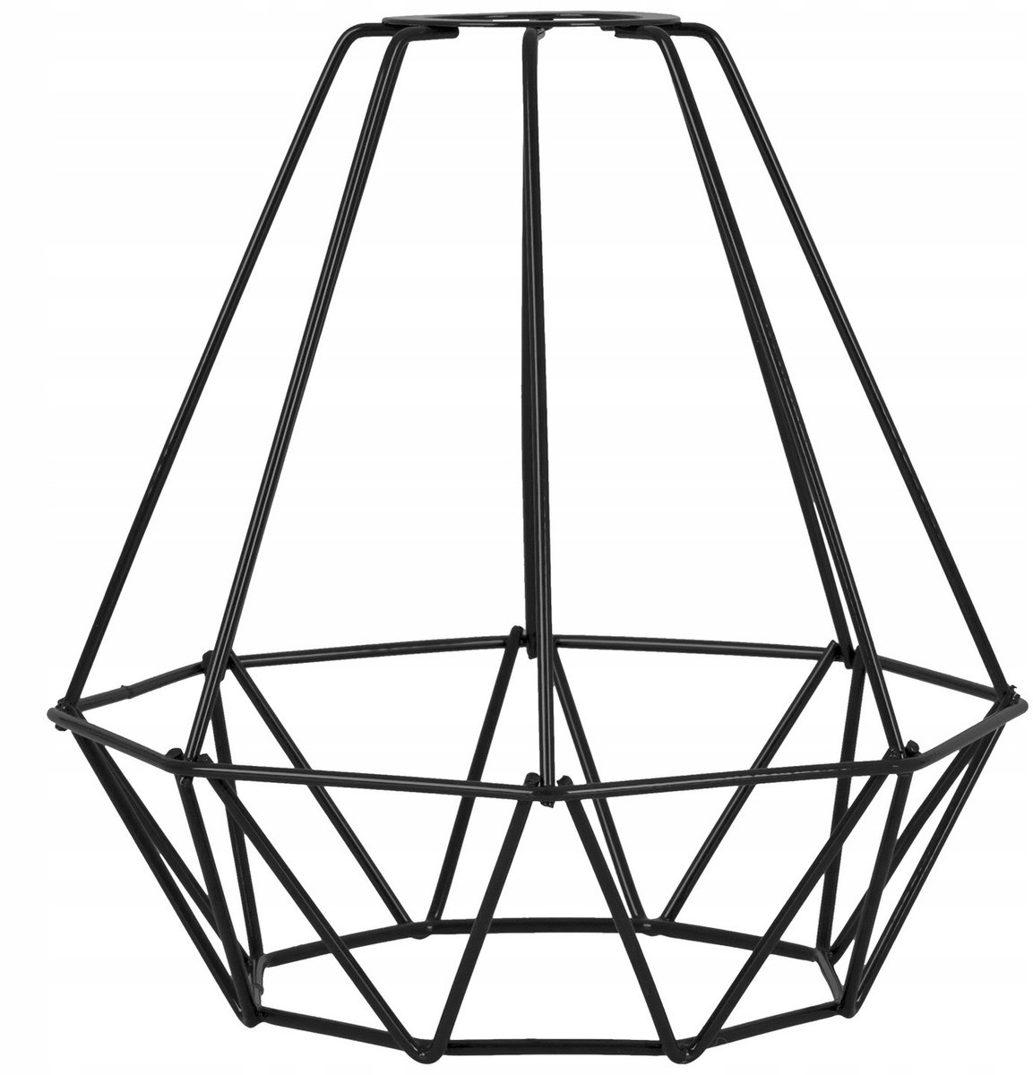 Metalen Lampenkap E27 Loft Diamant - Zwart Mat