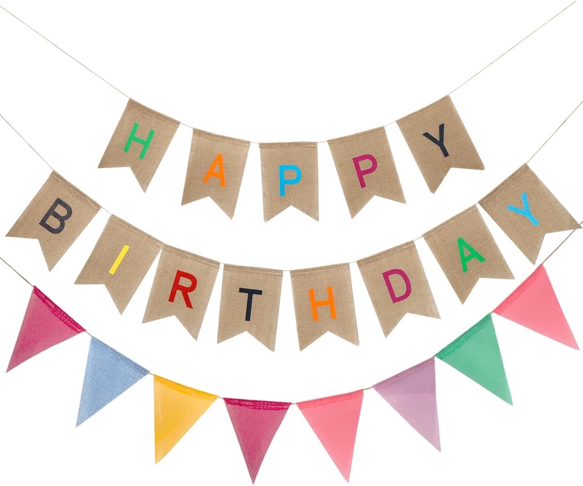 Birthday Flags Necklace Colourful - ShopVlot