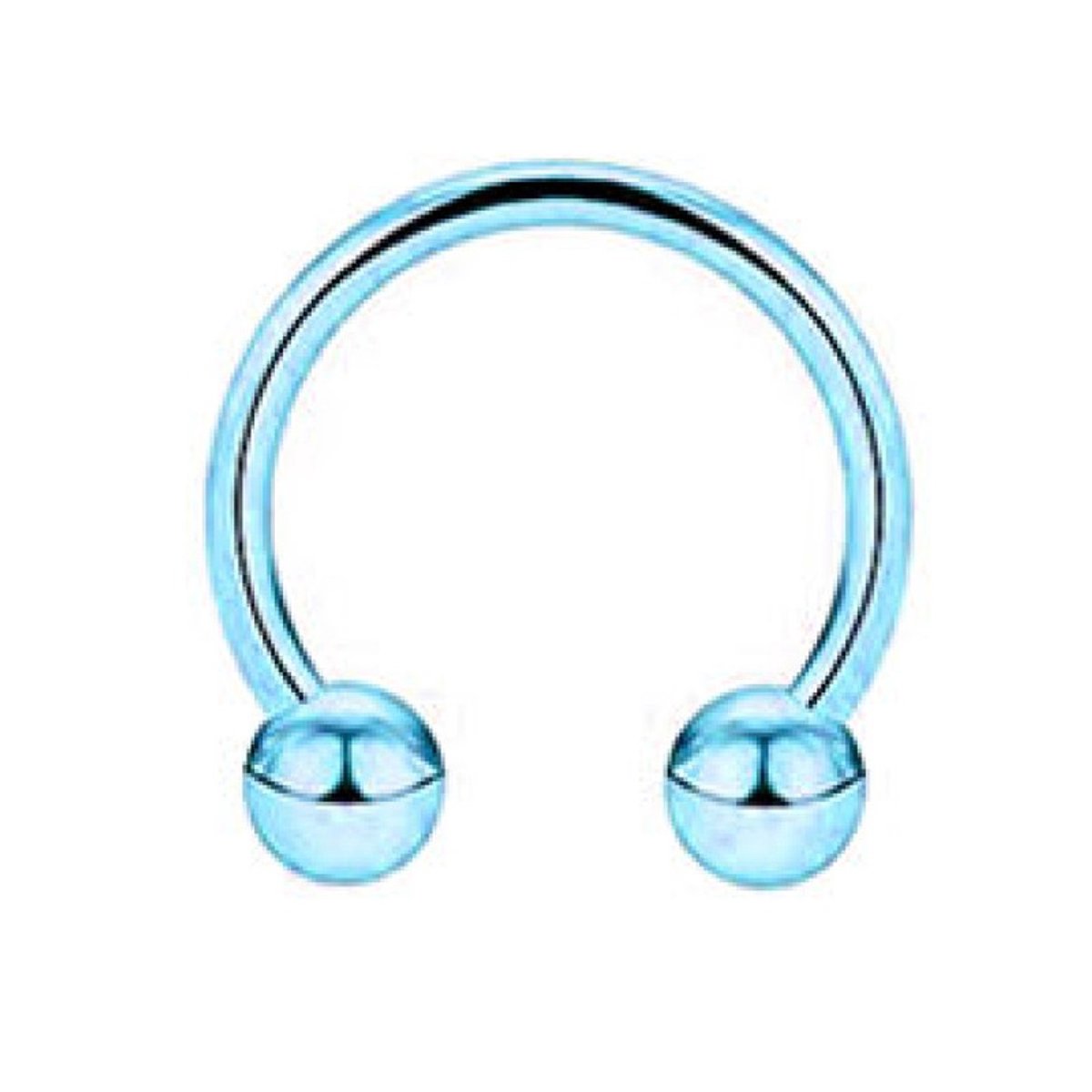 Piercing - Blauw - Septum | Barbell | Balletjes