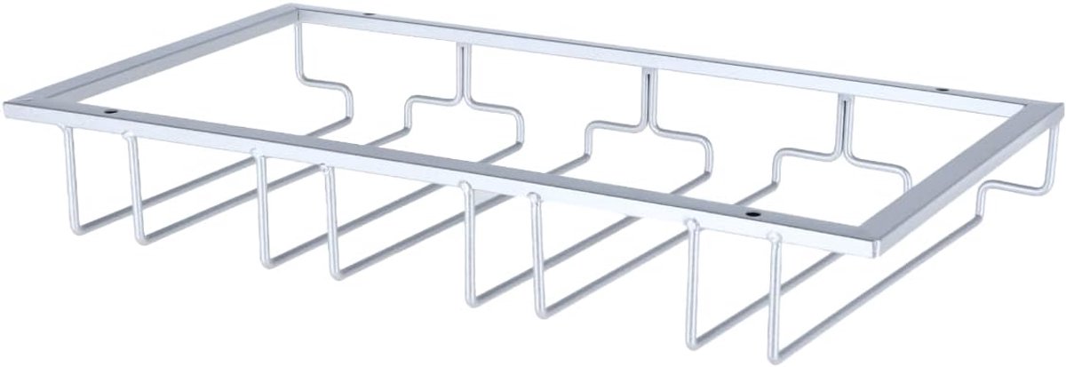 Glass rack ceiling 4 rows - silver - ShopVlot