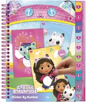 Gabby's Poppenhuis Stickerpuzzel - Doeboek - Stickeren op nummer - 10 puzzels, 5 stickervellen, 10 kleurplaten - Speelgoed Kinderen - Knutselen - Voor meisjes en jongens - Ook voor kleuters - Vanaf 3 jaar - Totum