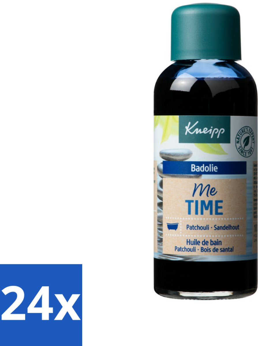 24 x Kneipp - Badolie - Me-Time - Patchouli & Sandelhout - 100 ml - Badproducten - Badolie - Ontspannende Badolie - Patchouli - Sandelhout