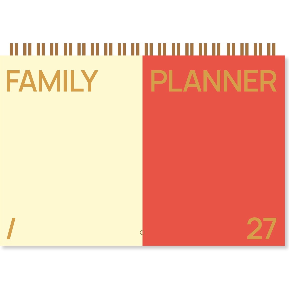 A-Journal Family Planner 2027 - Orange Cream