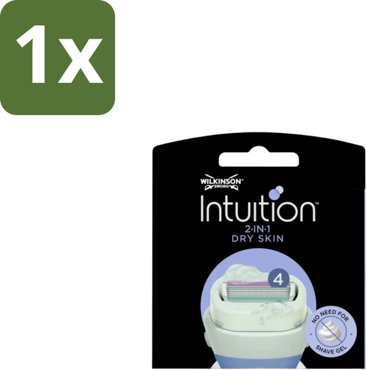 1 x Wilkinson Sword - Navulmesjes - Intuition Mesjes Dry Skin - Verzachtend - 3 mesjes - Scheermesjes Droge Huid - Scheermesjes Verzachtend - Scheermesjes Voor Droge Huid - Scheermesjes Met Schuim - Scheermesjes Voor Vrouwen