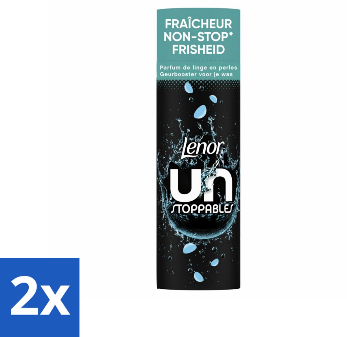 2 x Lenor Unstoppables - Geurbooster - Fris - Non-Stop Frisheid - 19 Wasbeurten - Lenor Unstoppables - Geurversterker - Wasgeur - Langdurige Geur - Frisse Geur