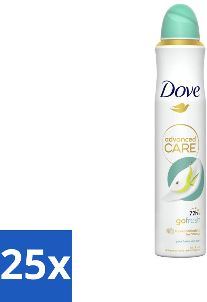 Dove Deodorant Spray - Peer & Aloë Vera - 200 ml - Bulkverpakking - 25 stuks