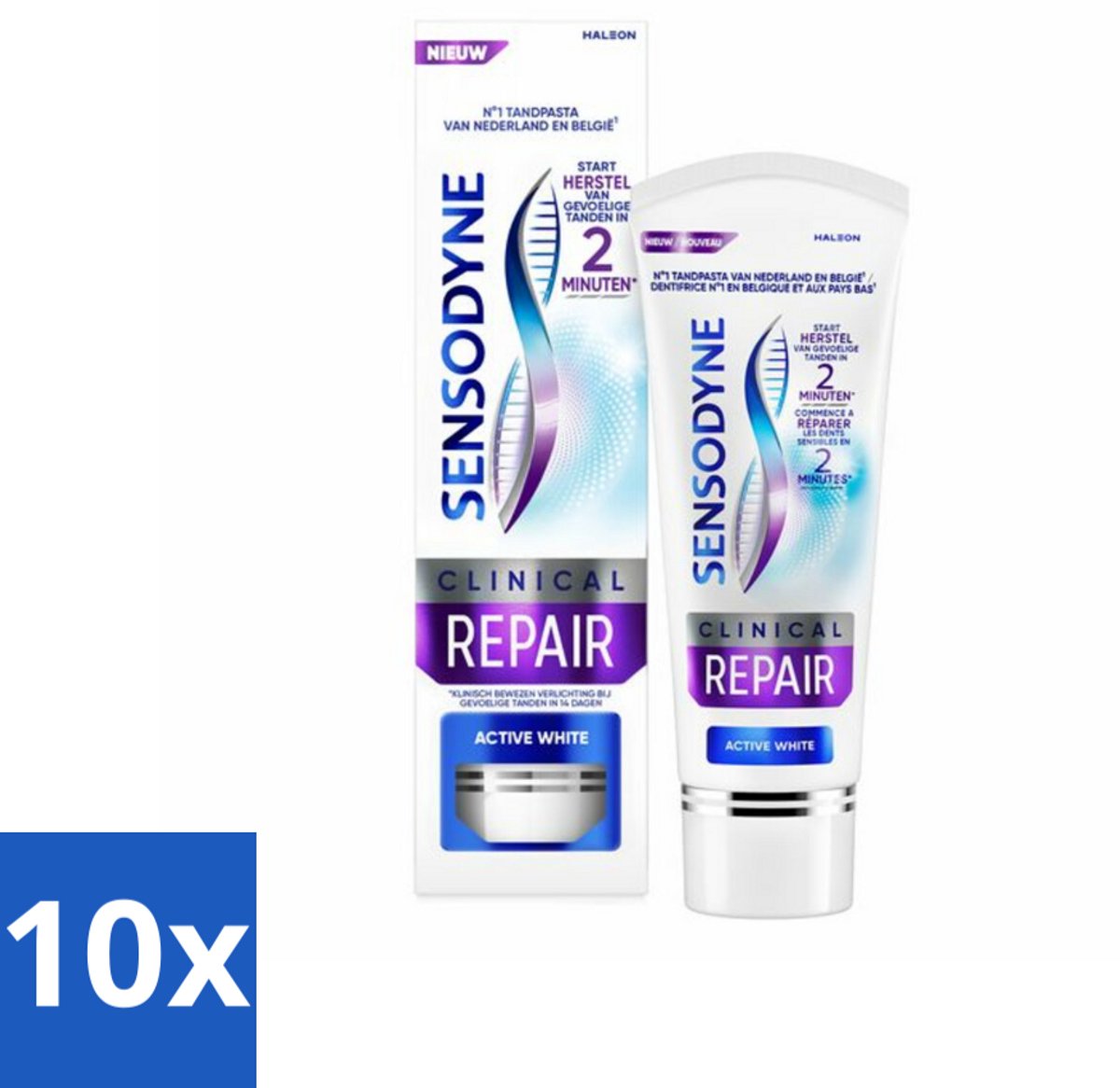 Sensodyne - Tandpasta - Clinical Repair - Active White - 75ml x 10