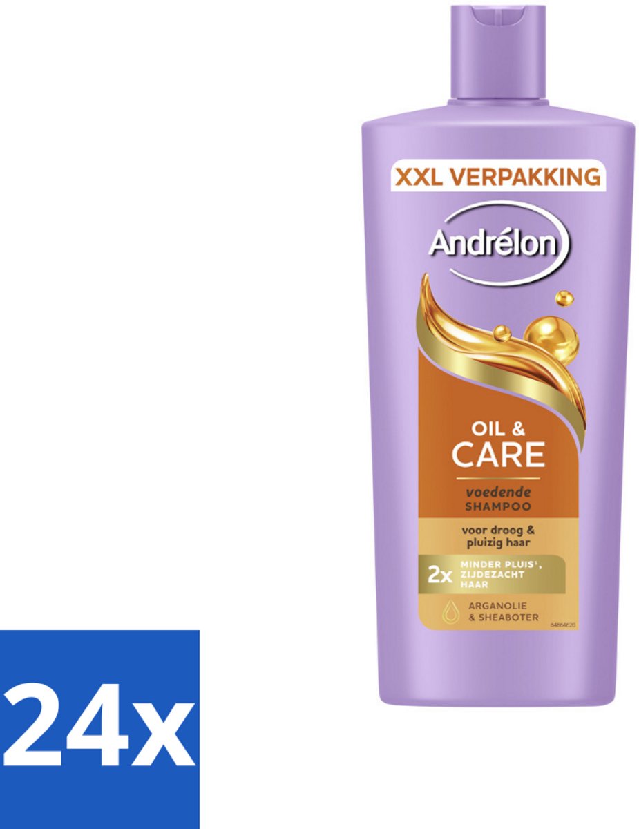Andrélon – Shampoo – Oil & Care – 685 ml - Voordeelverpakking - 24 stuks