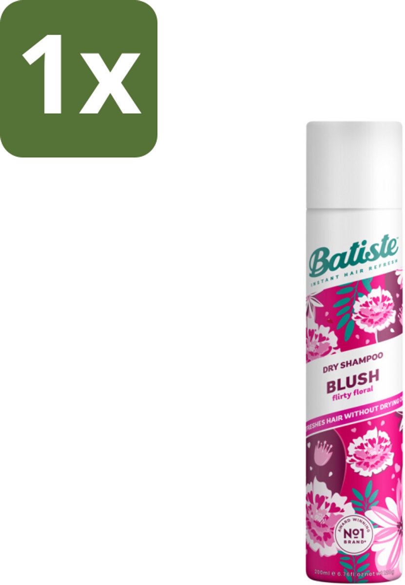1 x Batiste - Blush - Droogshampoo - Bloemige Geur - Frist Op en Geeft Textuur - 200ml - Droogshampoo - Vet Haar Opfrissen - Bloemige Geur - Haar Textuur - Haar Volume
