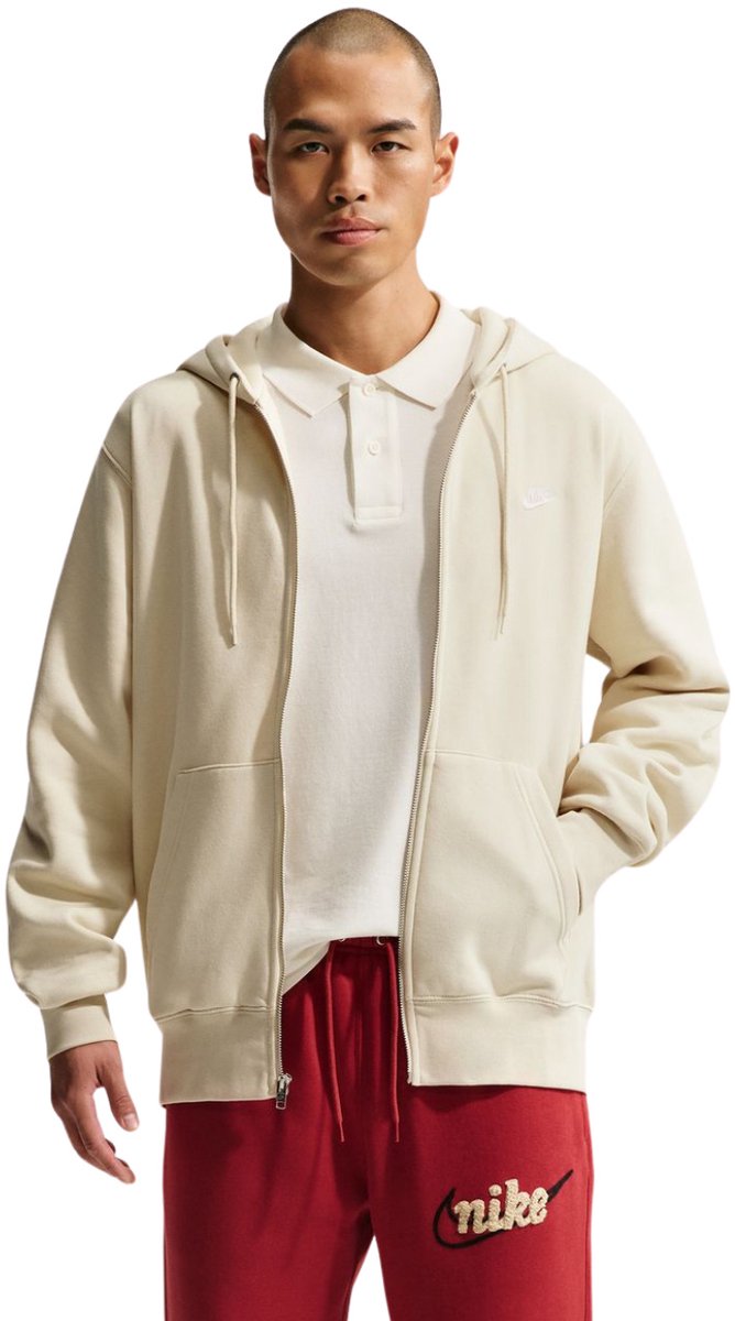 Nike Club BB FZ Hoodie Heren Beige - Maat 2XL