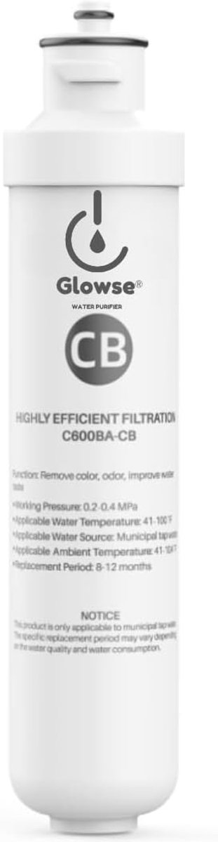 CB Reverse Osmosis Filter Compatible with Glowse PR600, High Efficiency, CB Filter, Eliminate Odors, Taste and Color - ShopVlot