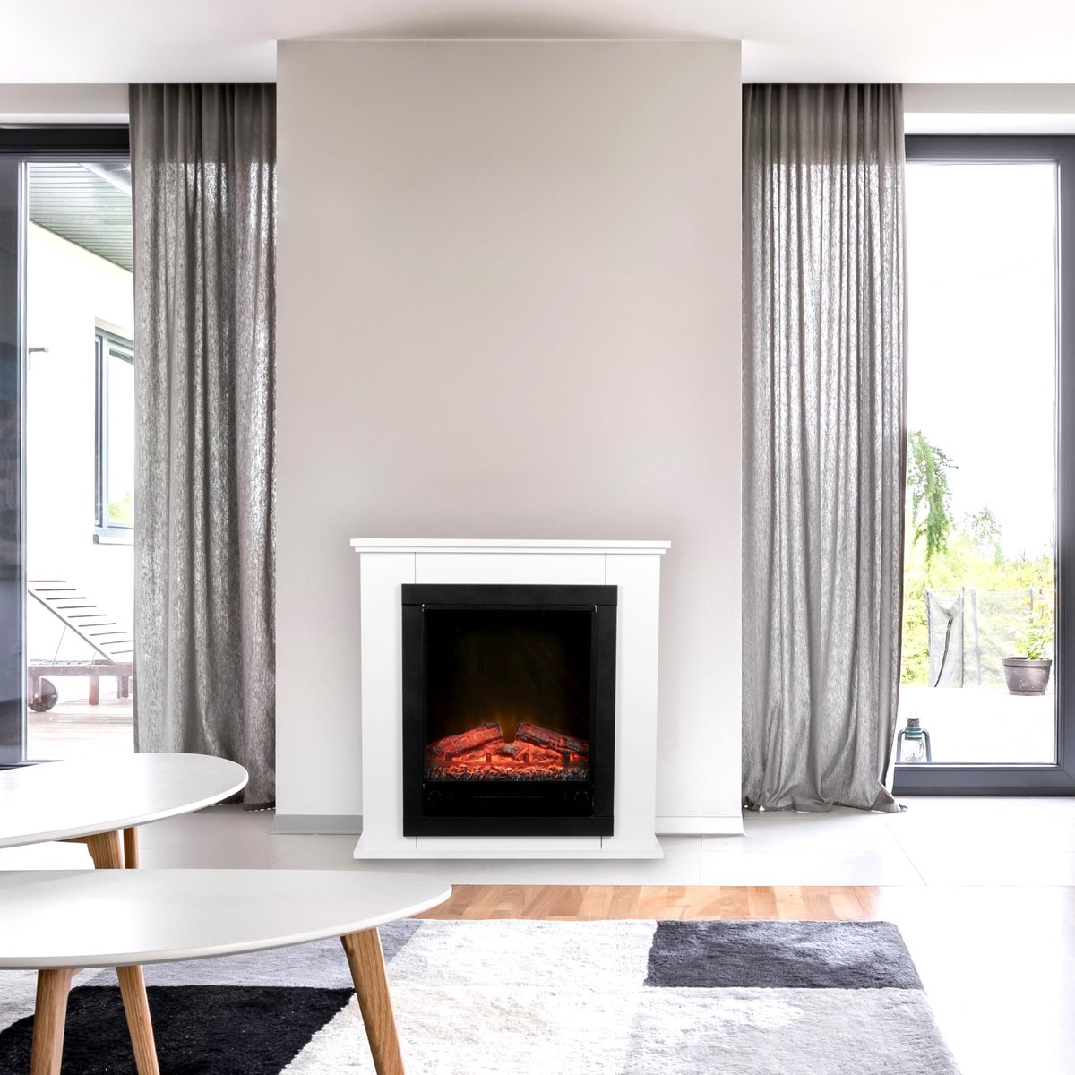 Classic Fire Sfeerhaard Elektrisch Lugano - Sfeerhaard met Schouw 1800W - ShopVlot