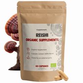 Cupplement Reishi 1.500 mg per dagdosering Biologisch 60 Capsules - Reishi Mushroom paddenstoelen – Mushrooms - Vegan - Zonder toevoegingen - Lab getest - 30 dagen voorraad per zakje