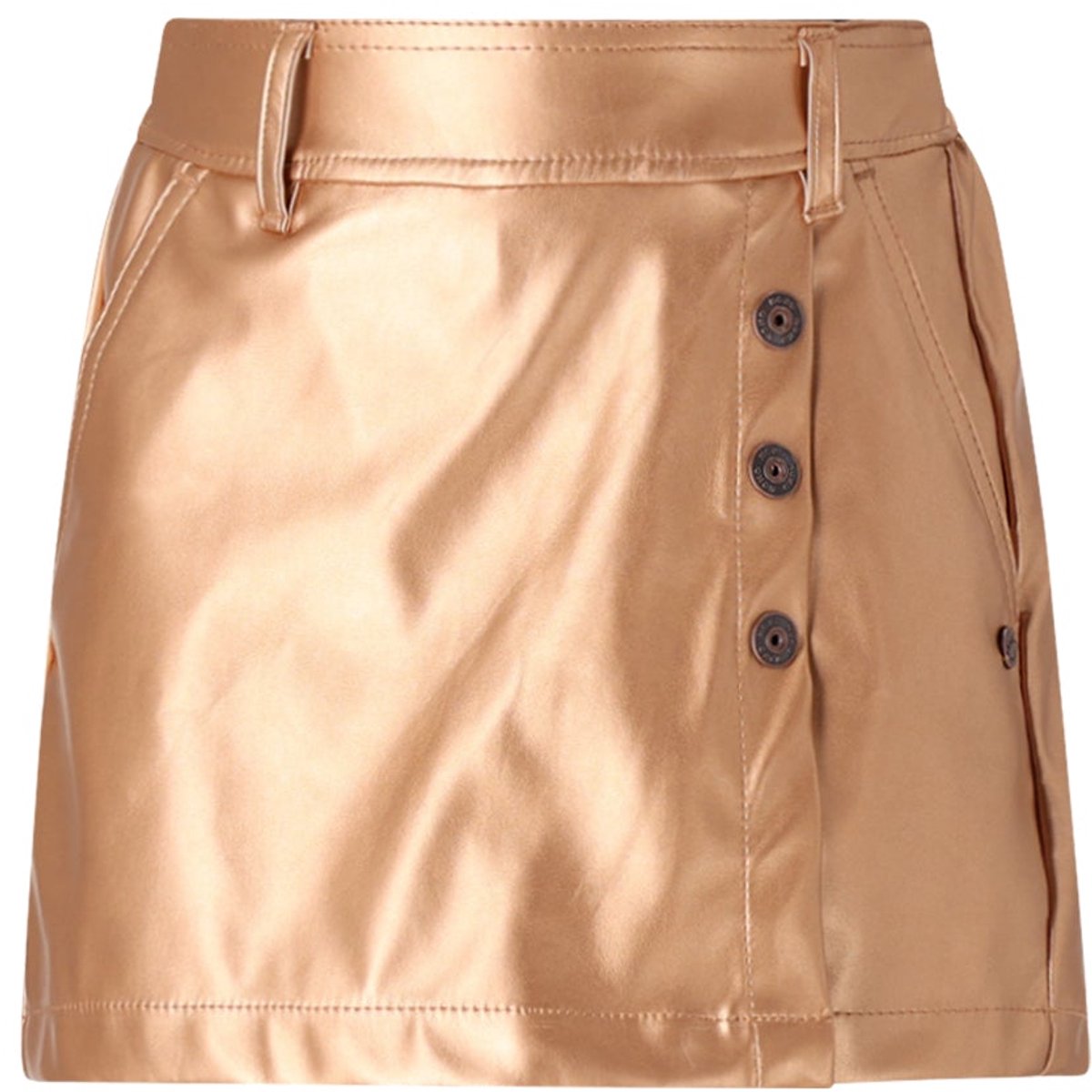 NONO - Simay PU fake leather Skort taupe - Taupe - Maat 104