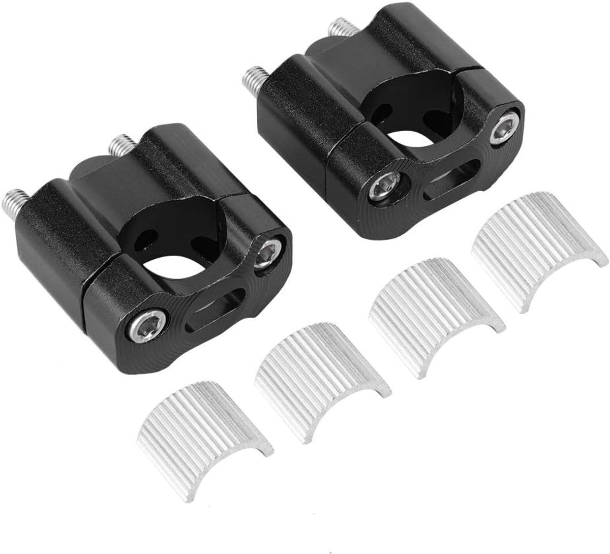 1 Pair Handlebar Riser Wheels, 22mm/28mm 1/8 Inch 7/8 Inch CNC Aluminum Universal Motorcycle Handlebar Mount Clamps - ShopVlot