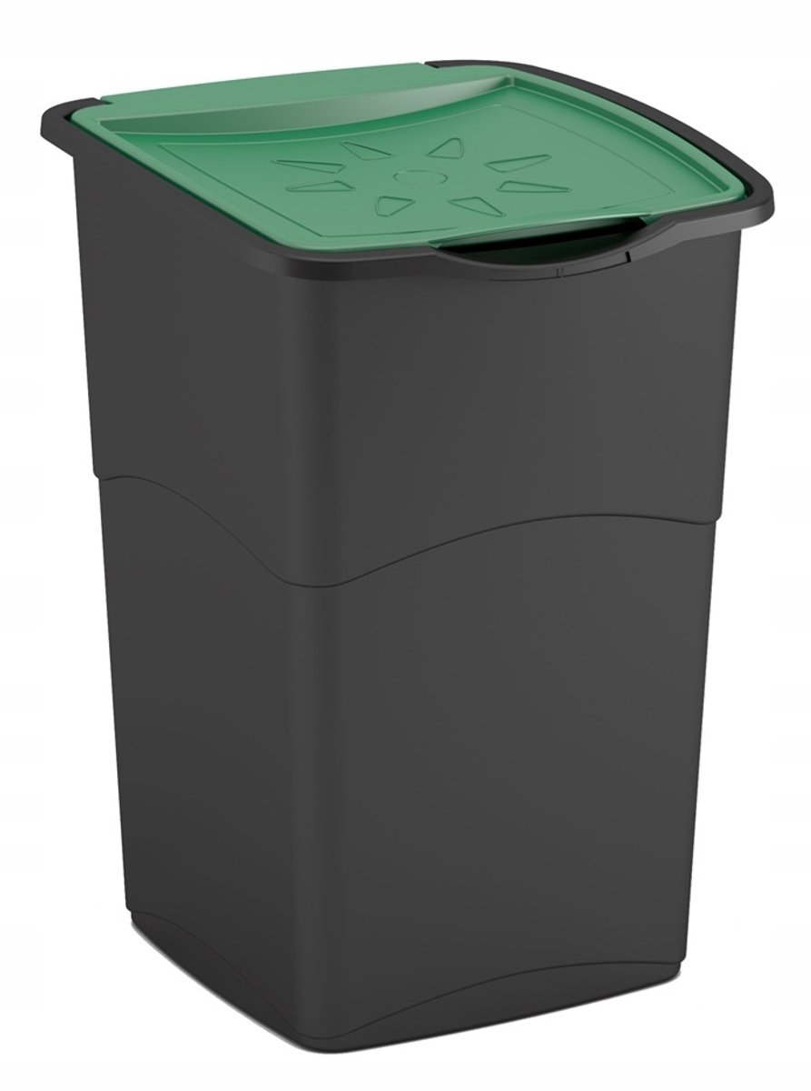 Groene afvalbak 47L voor afvalscheiding, stevig kunststof