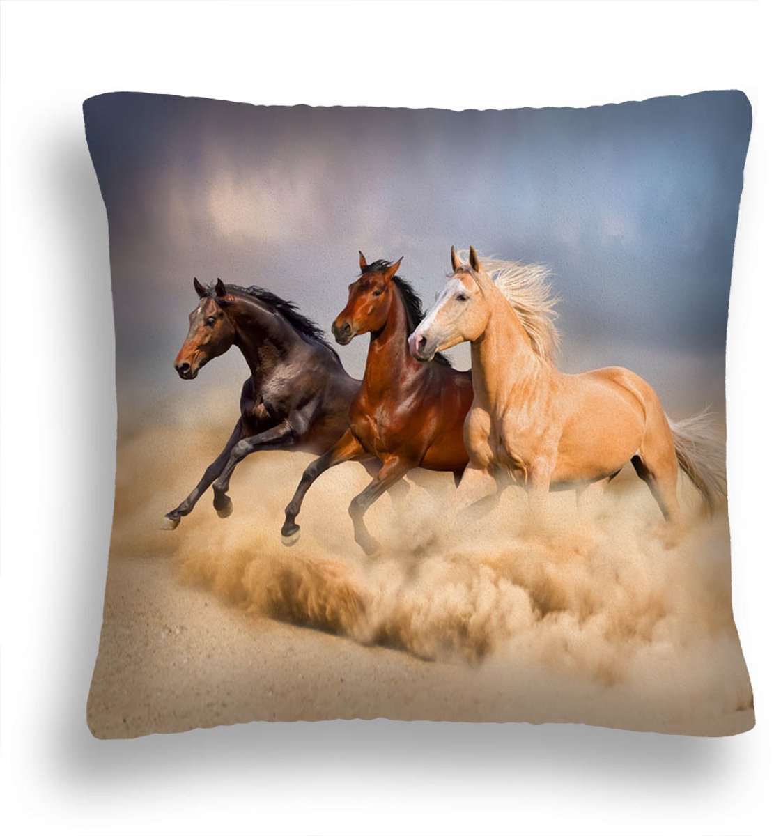 Decoratieve Sierkussen Paarden 50x50 cm - Kussen met Vulling