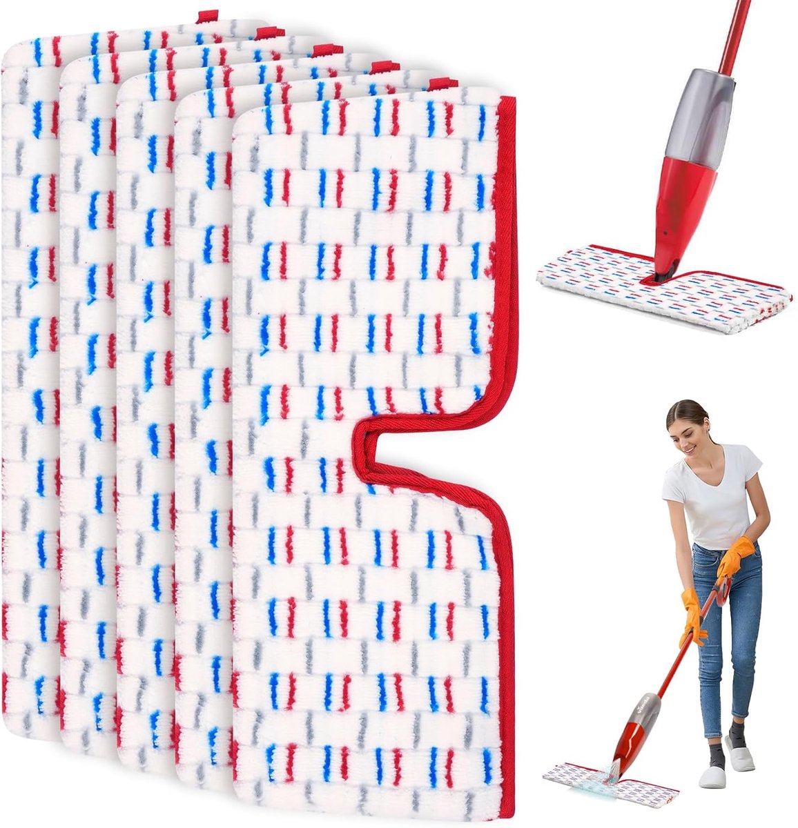 Pack of 5 Spraymax Spraymax Spray Wipers, Reusable Cover, Washable, Microfibre for All Hard Floors - ShopVlot