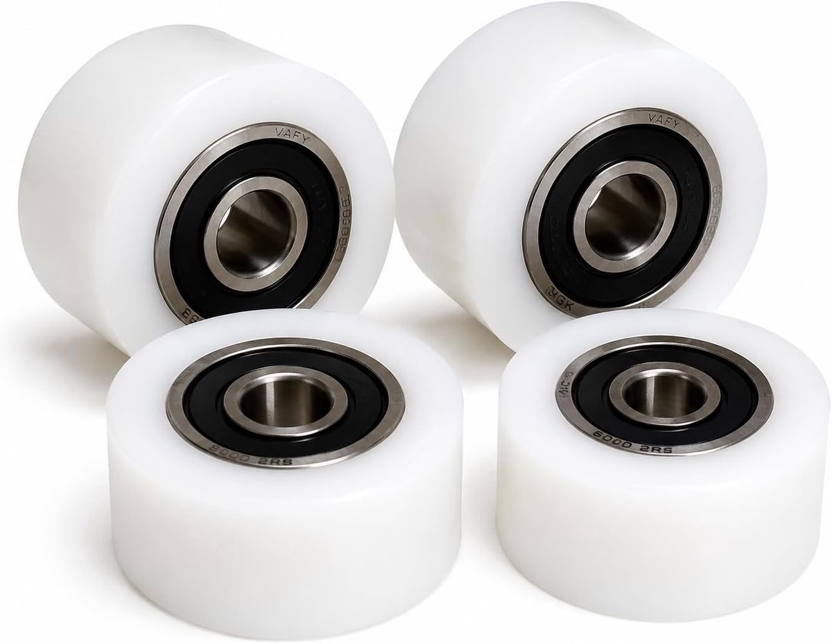 Polyamide Wielen - Zwart - 40 mm Diameter - Geluidsreductie en Slijtvast - Voor Geleiders en Schuifdeuren