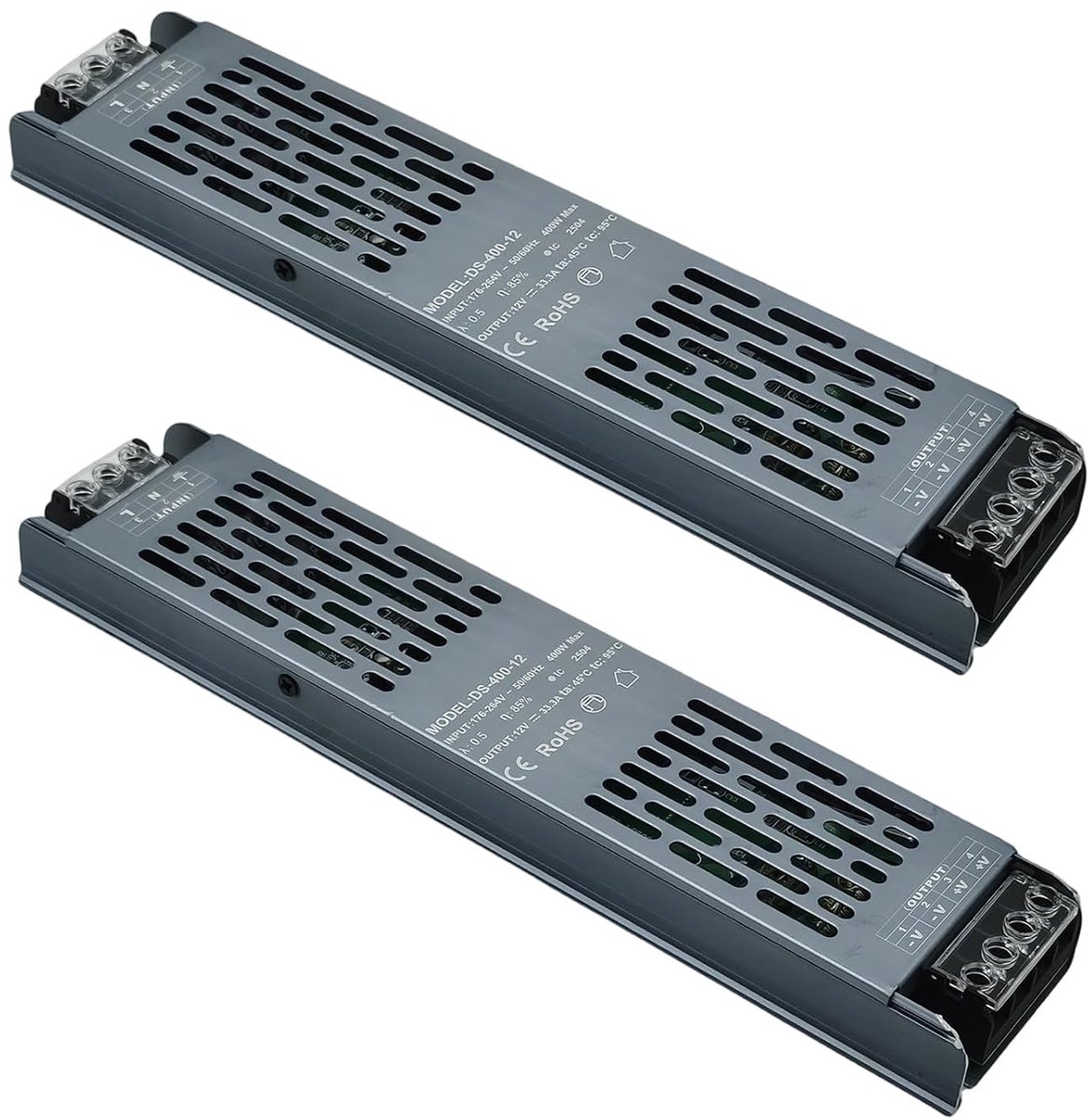 24V power supply LED transformer 100/200/300/400W, 2pcs LED driver power supply 230 Volt AC to 24 Volt DC, transformer - ShopVlot