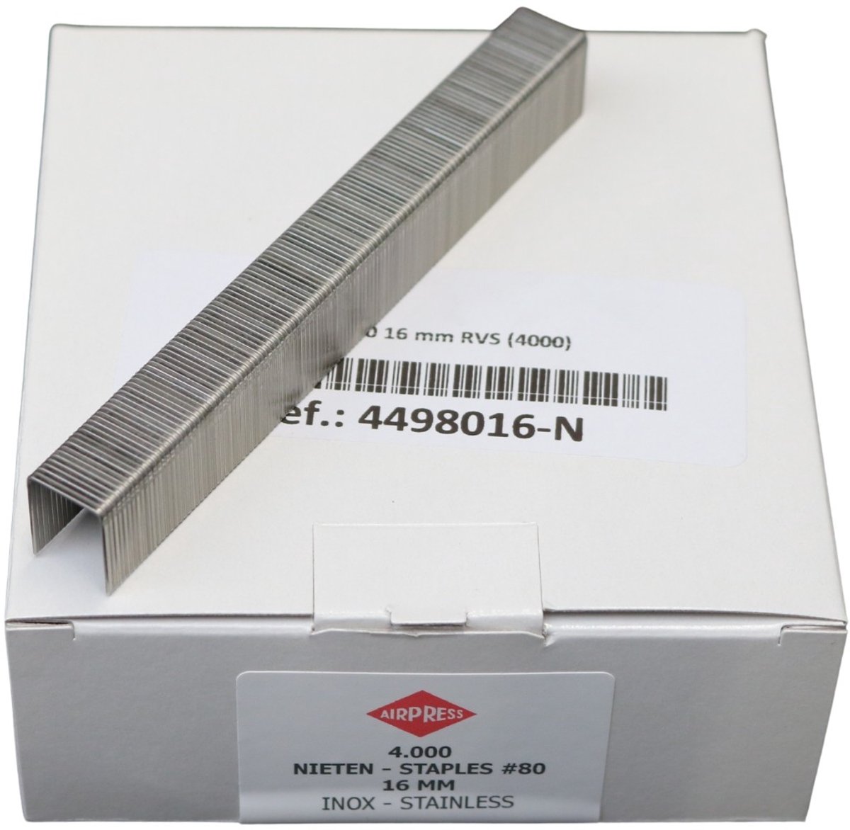 Nieten type 80 16 mm RVS 4500 stuks