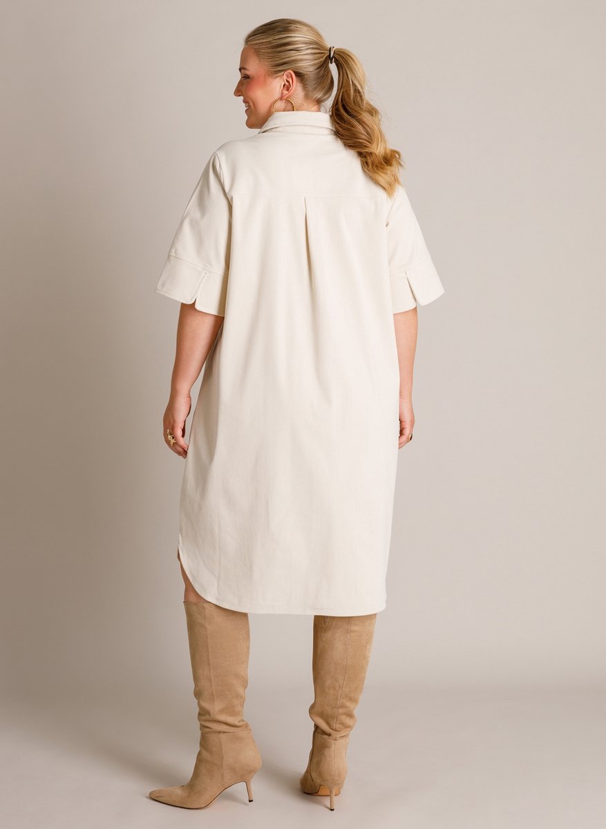 YEST CURVE Tifany Dresses - Beige Cream - maat X-0(44)