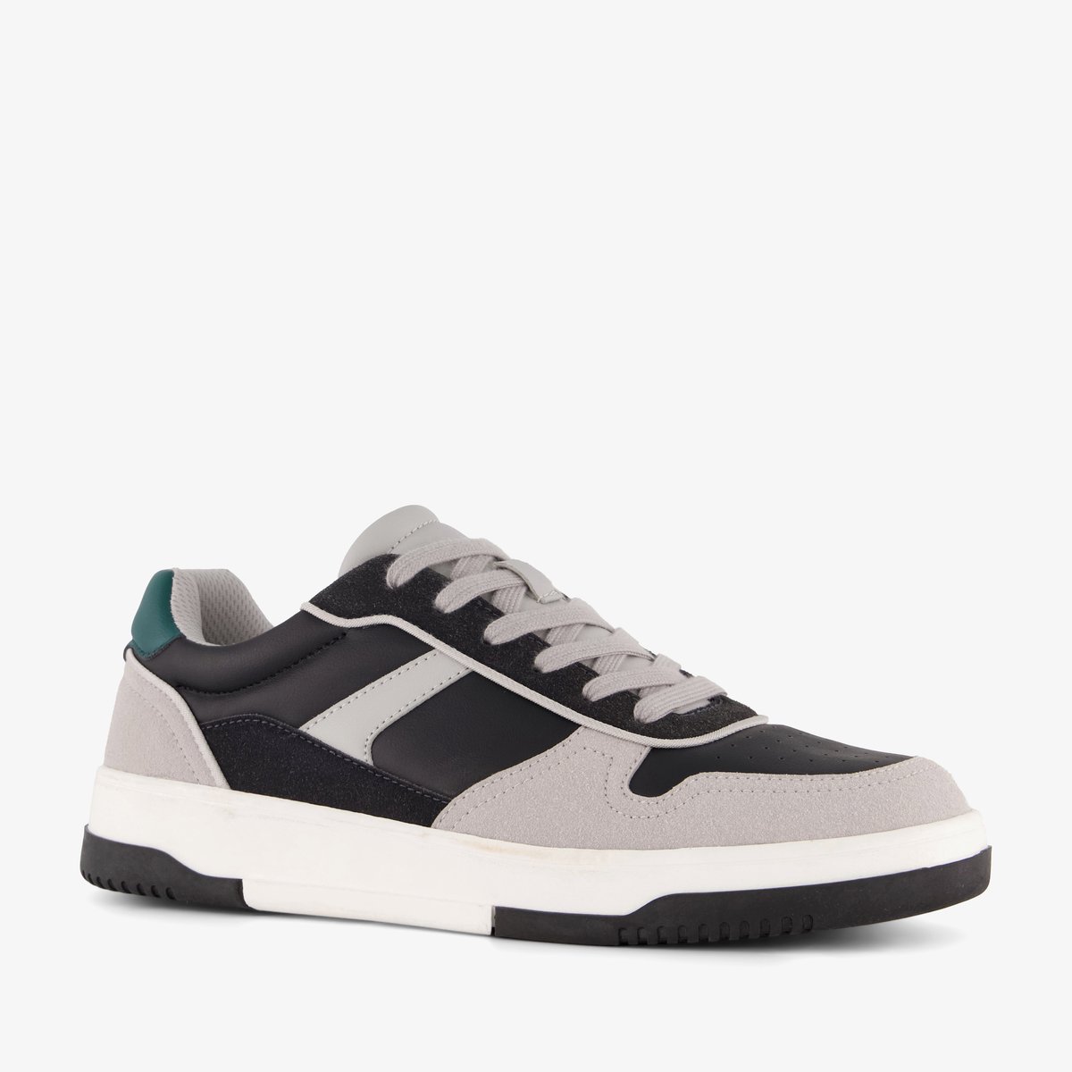 Blue Box heren sneakers grijs zwart - Maat 40 - Uitneembare zool