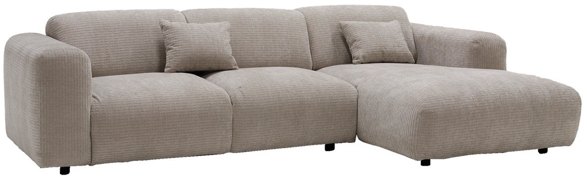Giga Meubel Chaise Longue Bank Dijon - 3-Zits - Rechts - Beige