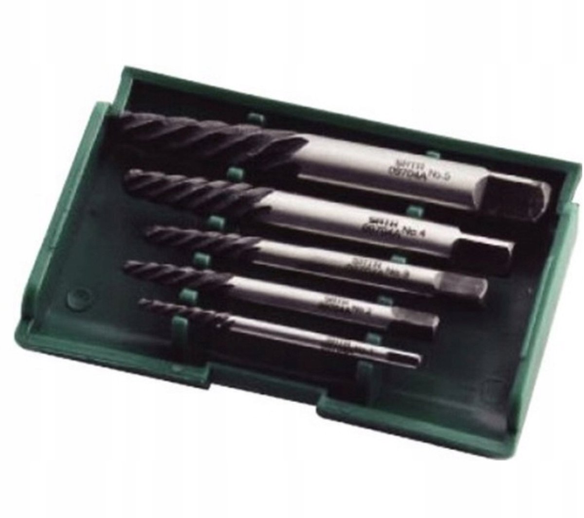 Set van 5 schroefverwijderaars voor gebroken schroeven