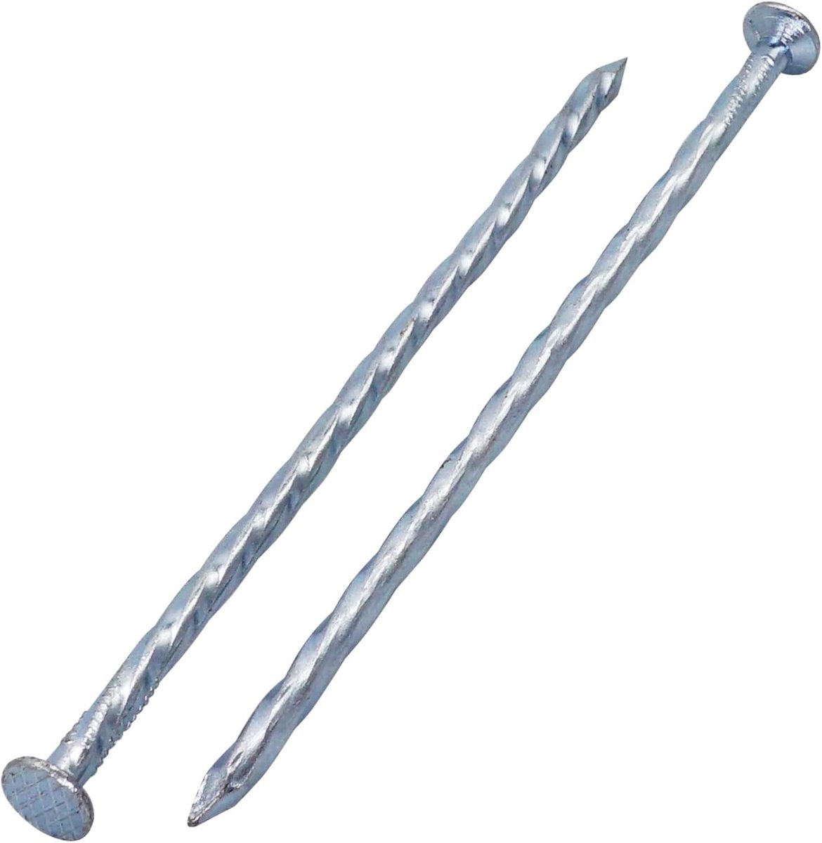 Vierkante gedraaide stalen spijkers 4 x 120 mm - verzinkt staal - sterke grip - perfect voor houtverbindingen - ShopVlot