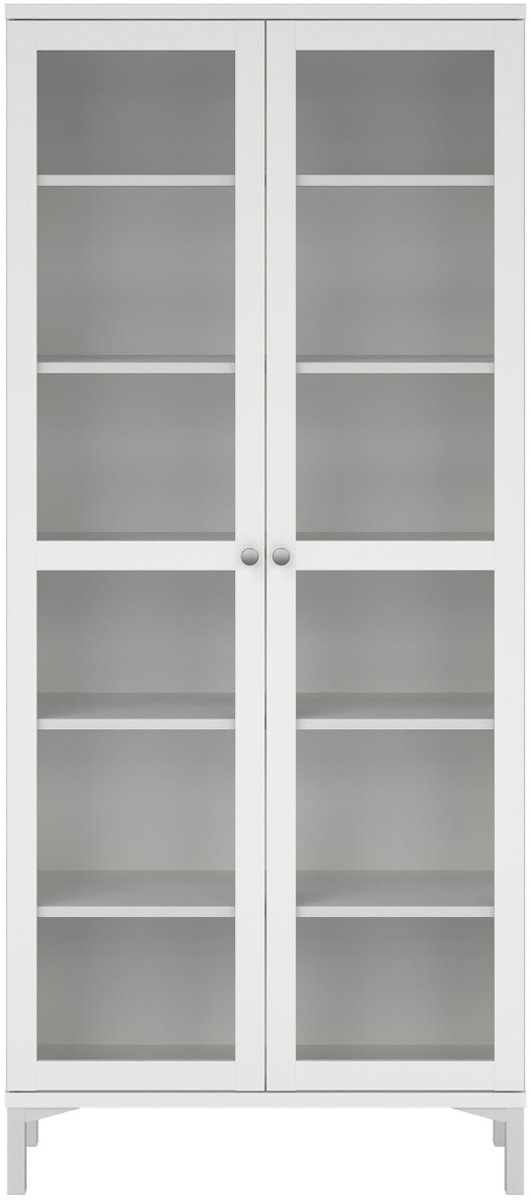 Giga Living Vitrinekast Roma - Wit - 90x40x200cm