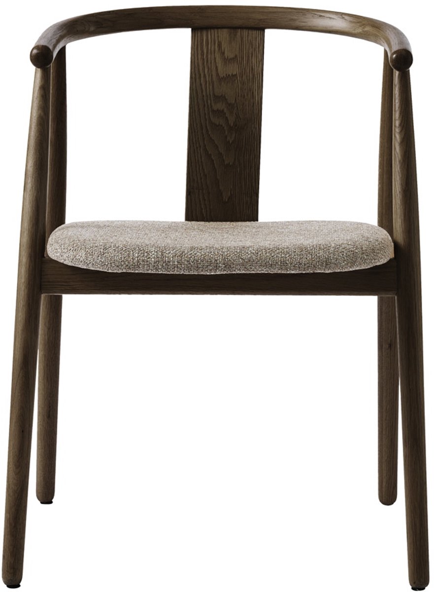 Eetkamerstoel Donkerbruin/Bruin Eikenhout - 52x59x76,6cm - Relate - Set van 2