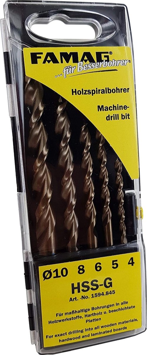 Famag HSS-G wood spiral drill Ø 3 mm - ShopVlot
