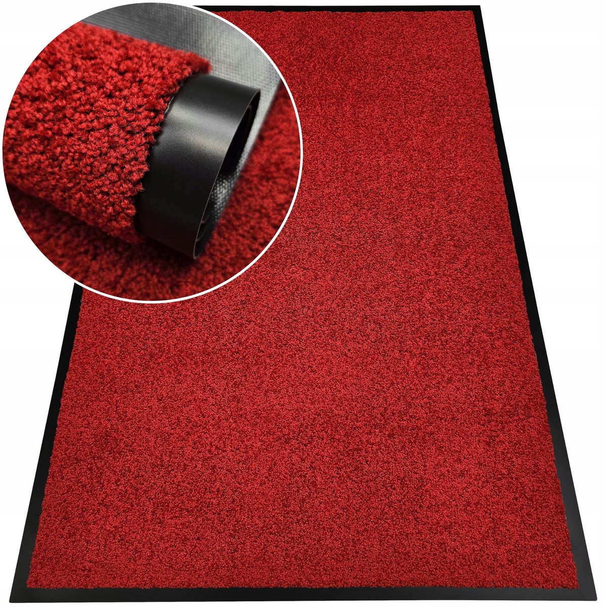Elegante Rode Deurmat 80x120 cm - Zachte, Absorberende Entree Mat