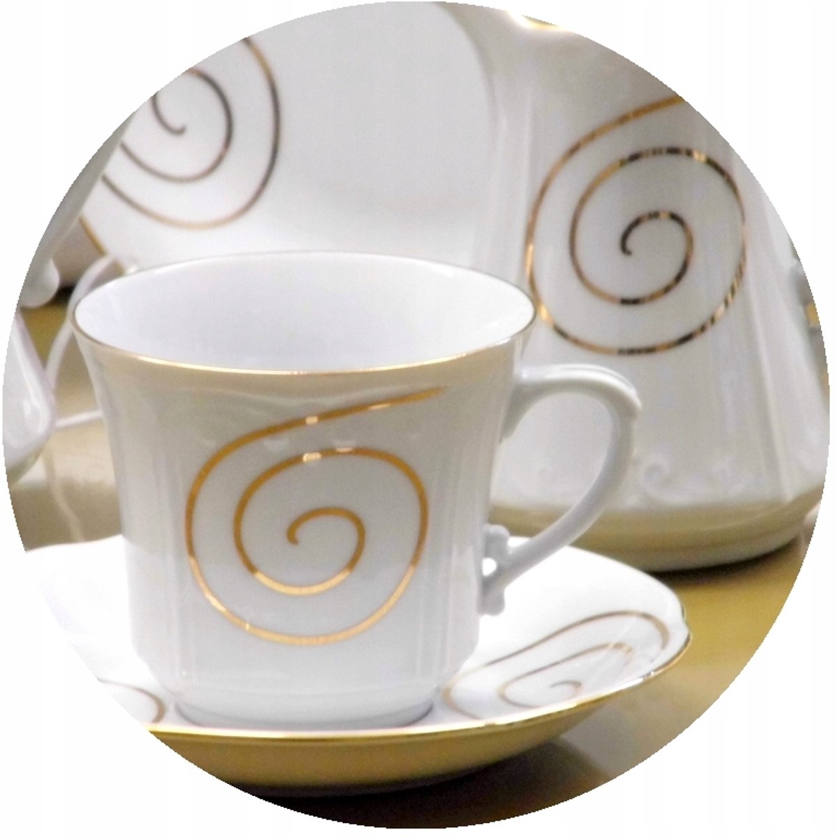 Merkloze Porseleinen Kop en Schotel, Decor 693, 250ml