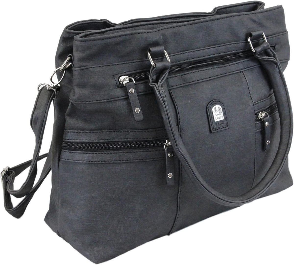 irisaa Women's Shopper Medium Shoulder Bag Multifunction Handbag Shoulder Bag with Detachable Shoulder Strap and Lots - ShopVlot
