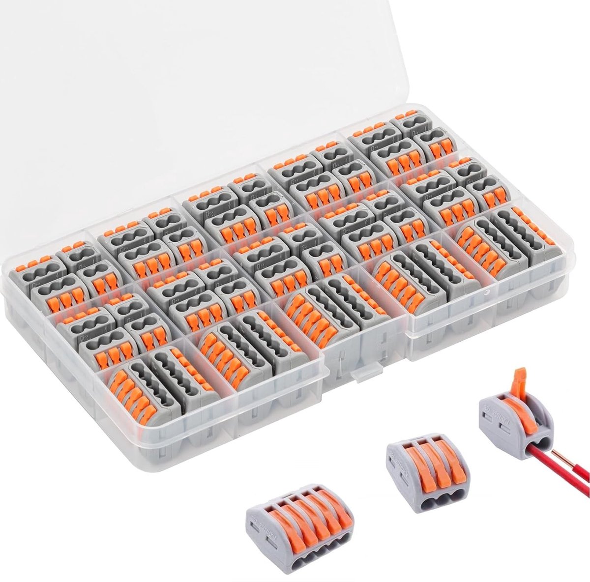 50 Pieces Electric Quick Coupler with Lever, 2 3 5 Inputs, Automatic Terminal Terminals, Electric Domino 0.2-4 mm² - ShopVlot