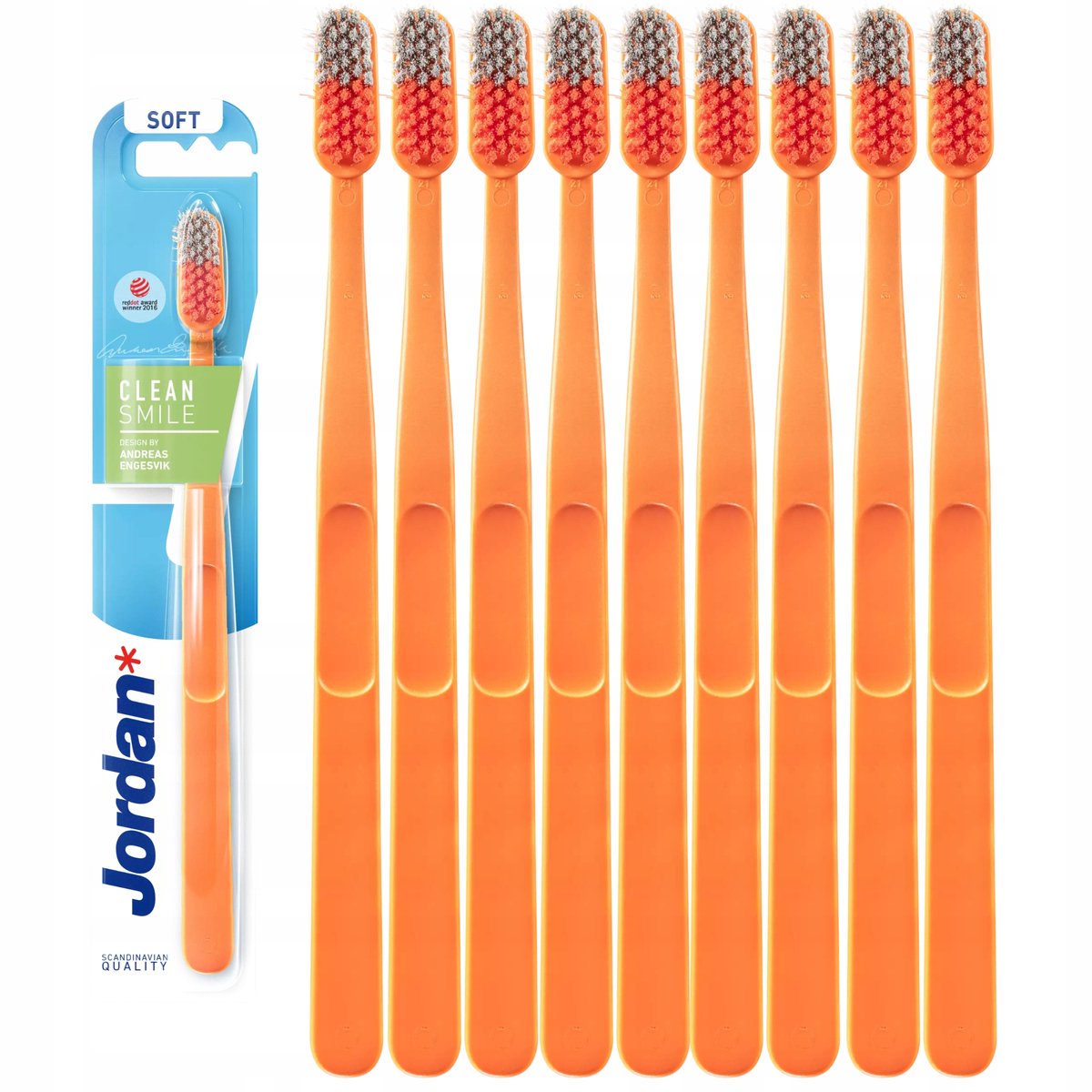 Jordan Clean Smile Handtandenborstel Zacht - 9 Stuks