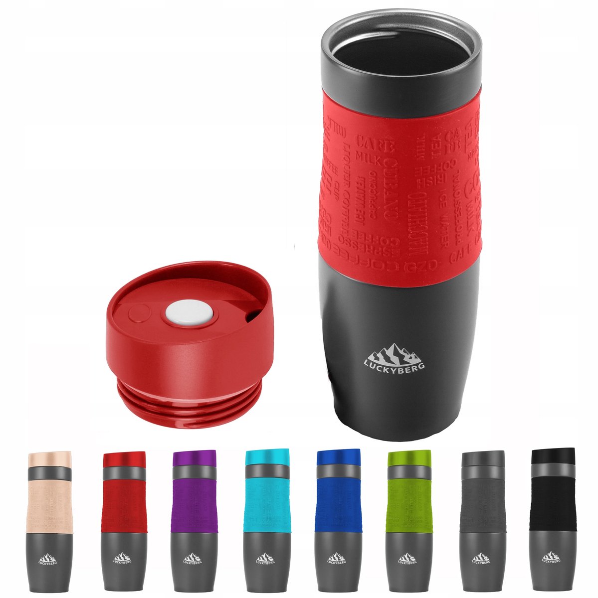 Luckyberg Thermosbeker 480ml RVS - Houdt Drankjes Warm/Koud