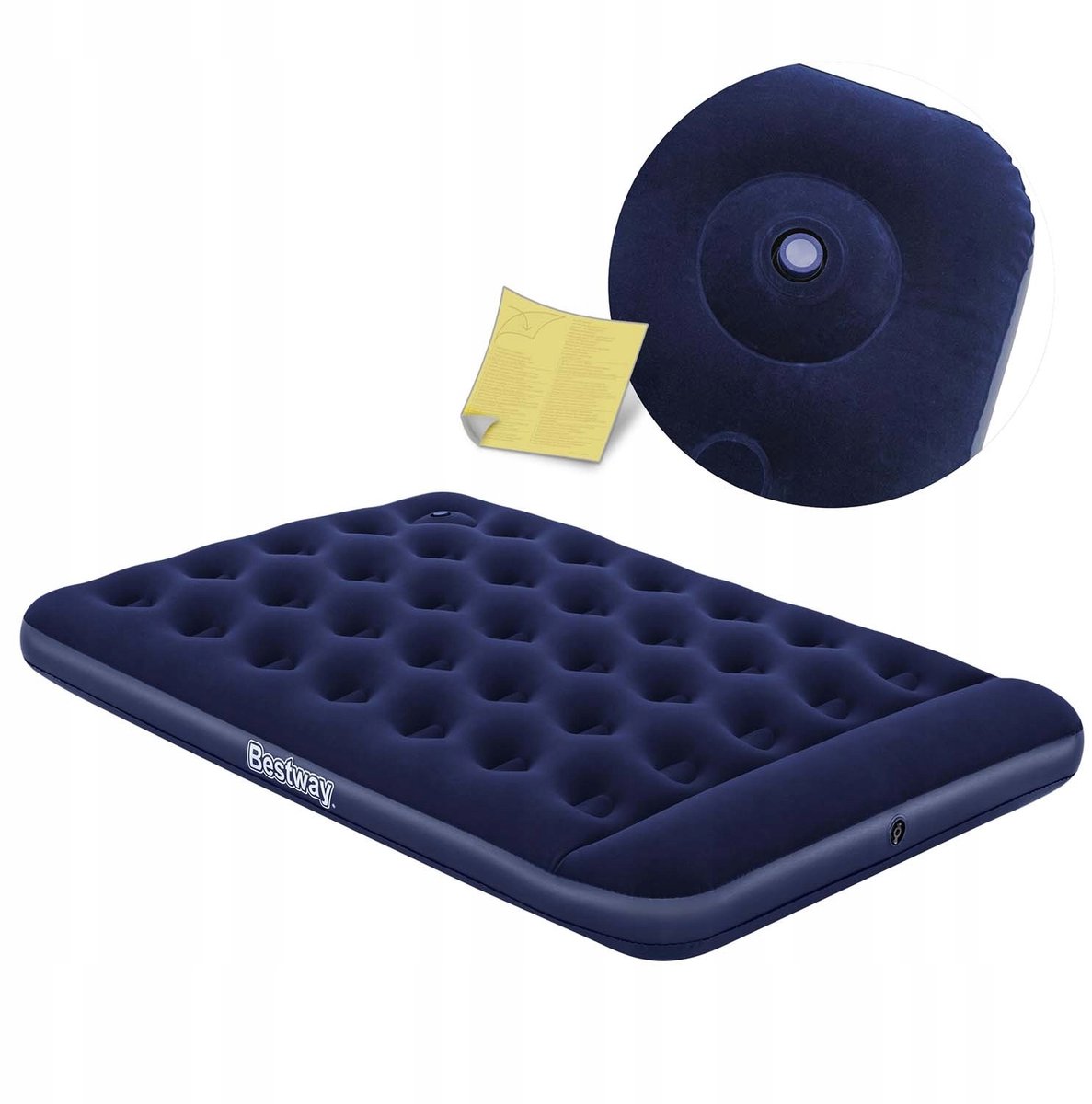 Bestway 2-persoons luchtbed 191x137x28cm met ingebouwde voetpomp