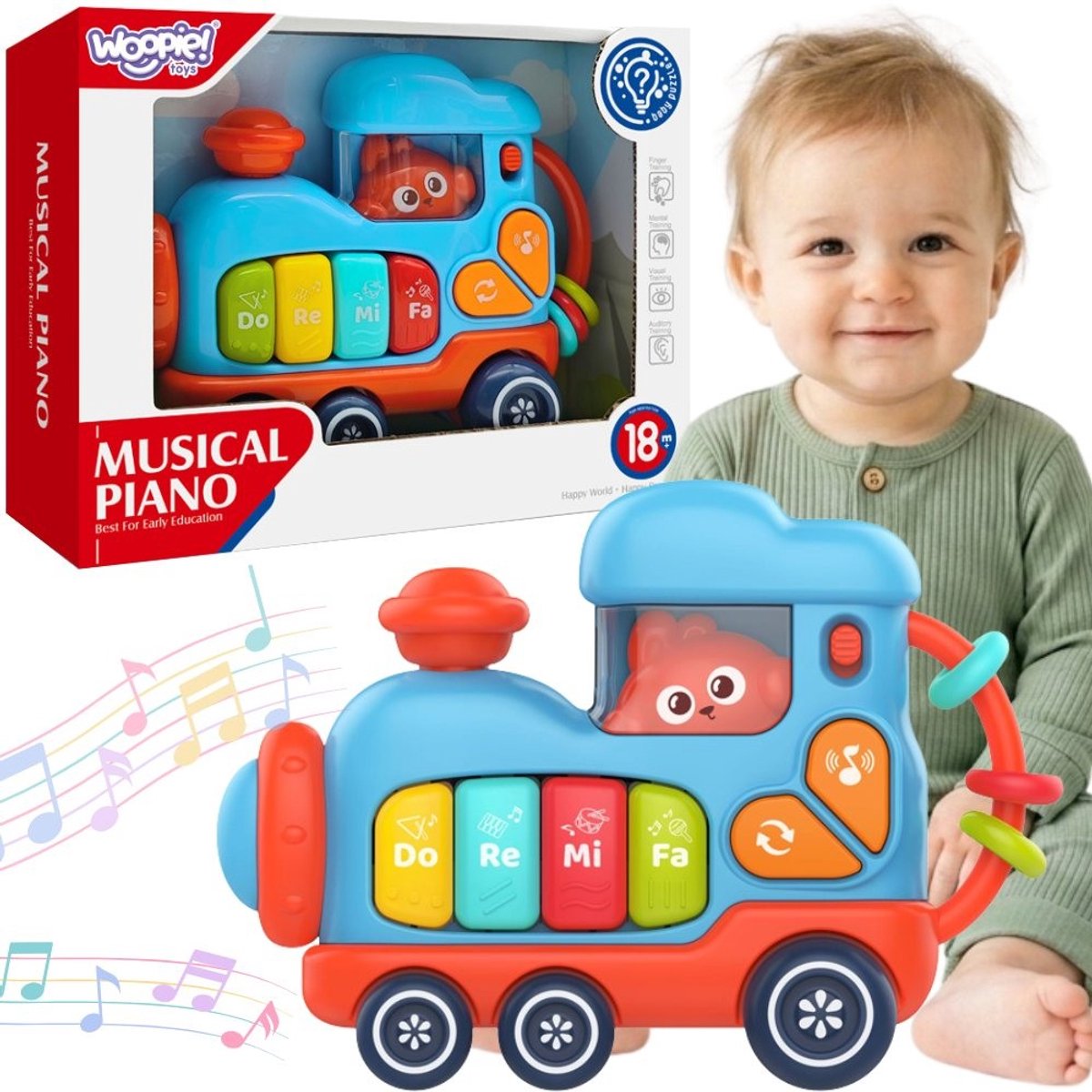 Woopie Baby Interactive Musical Piano Locomotive - UNI