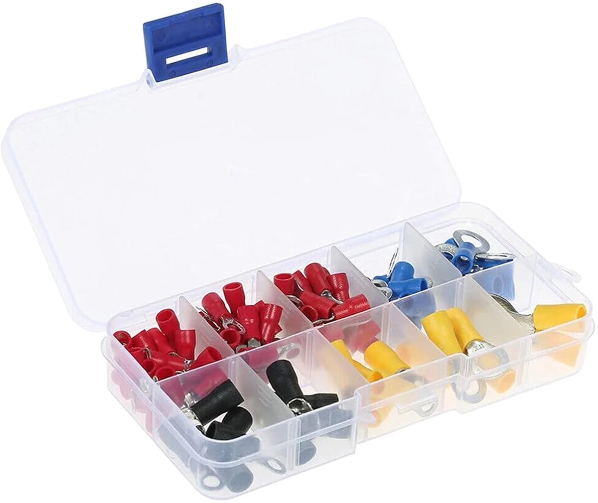Krimpverbinders Set - Geïsoleerde Connectoren - Draadverbindingen Maken - Assortiment 102 Stuks - 0.5-6 mm² - Multicolor
