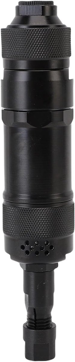 Compacte luchtslijper - Polijstgereedschap - Metaal en steen - Traploze snelheidsregeling - 6 mm tang - Grijs