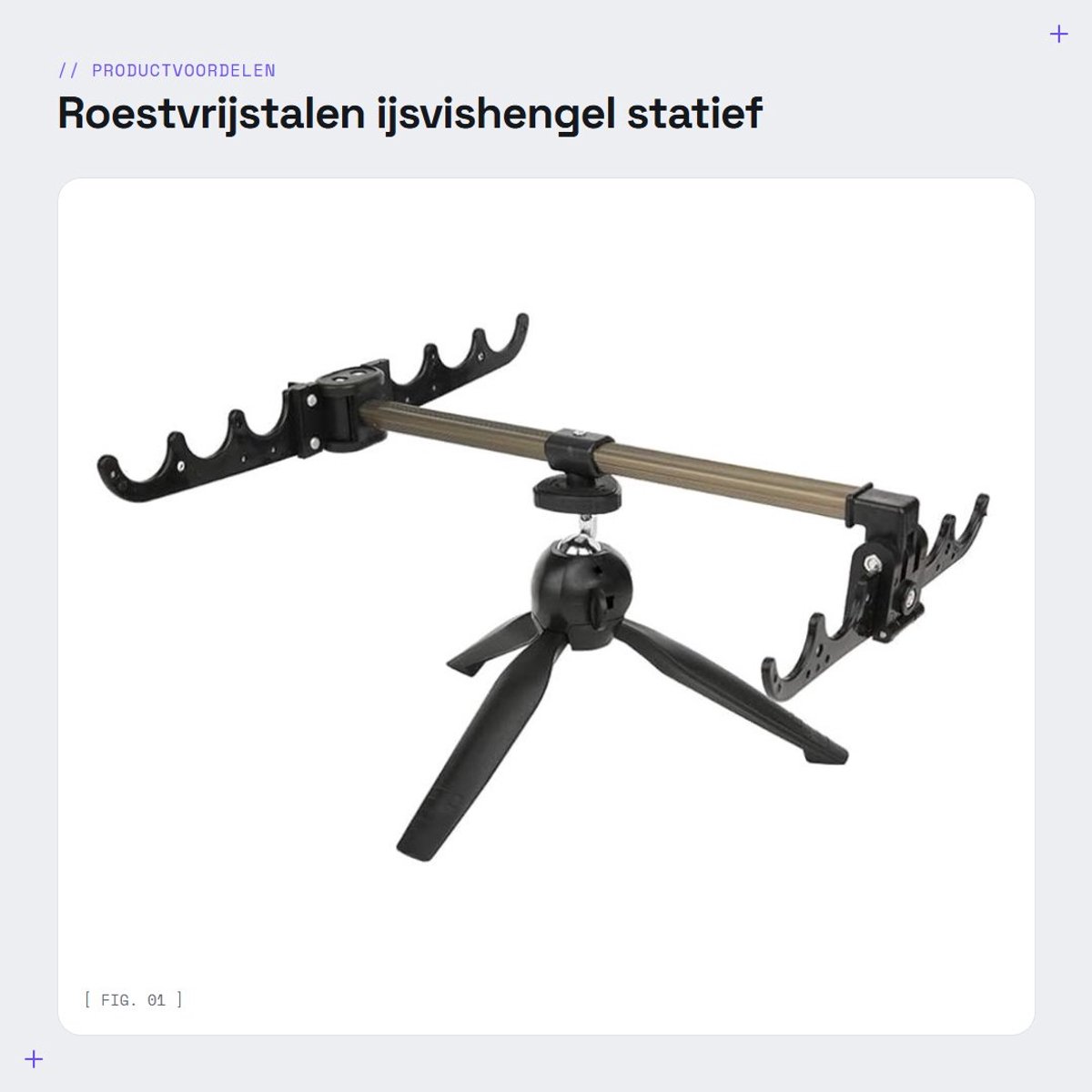 Opvouwbaar - Dailygoods- Ijsvishengelstatief Roestvrij staal