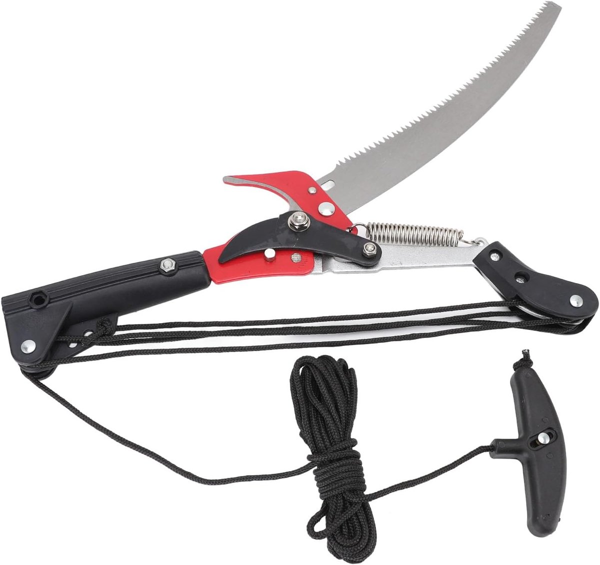 Boomschaar Zaagkop - Takken Snoeier - Tuin Onderhoud - Dubbele Tackle Systeem - 345 Cm - Metaal