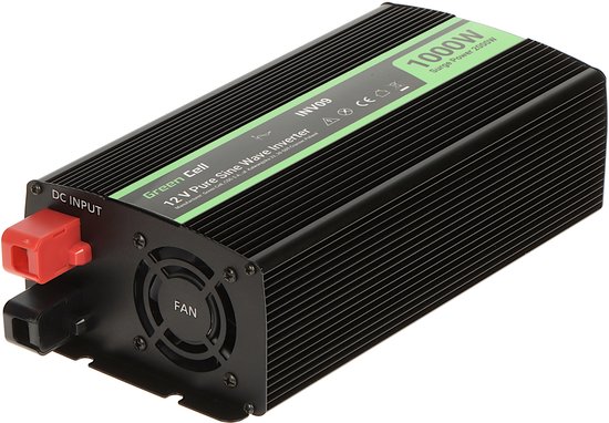 Voltage Auto Omvormer 12V naar 230V, 1000W/2000W zuivere sinus golf.