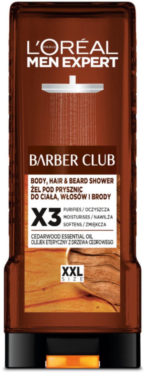 L'Oréal Men Expert Barber Club - Douchegel 5 in 1 - Voor Lichaam, Haar, Baard - 400ml